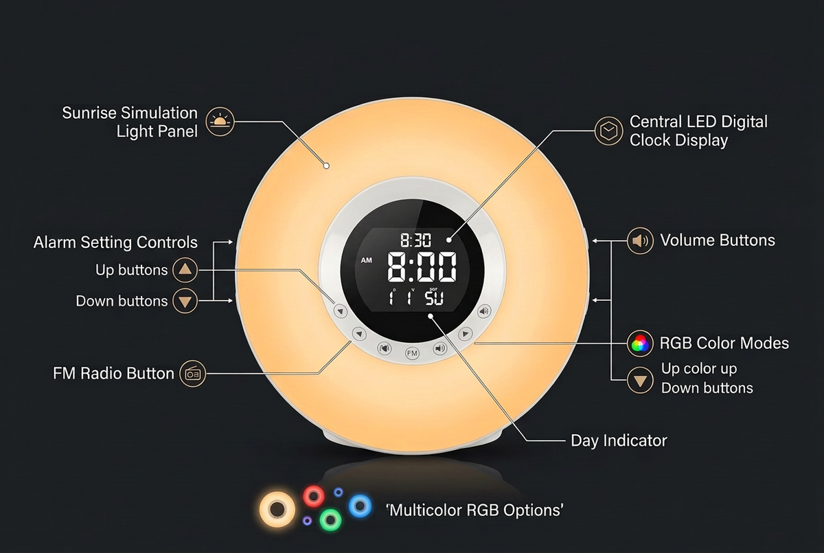 Alarlo Dawn Lite Sunrise Alarm Clock